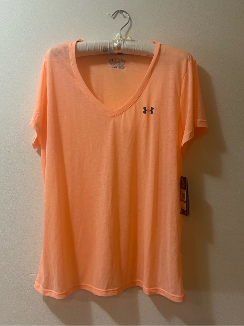 Under Armour Peach V-Neck Short Sleeve Performance Tee - Women's